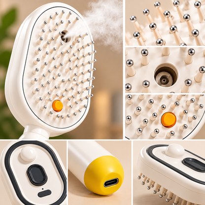 3-in-1 Steam Hair Brush Comb – For Smooth & Manageable Hair