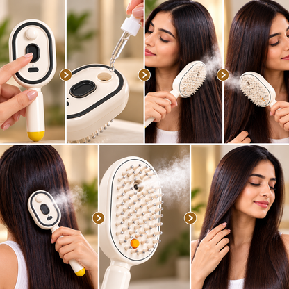 3-in-1 Steam Hair Brush Comb – For Smooth & Manageable Hair